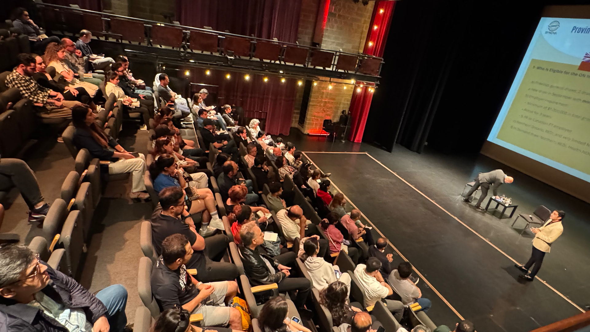PR Planning seminar — audience and speaker at UBC C300 Theatre